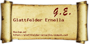 Glattfelder Ernella névjegykártya